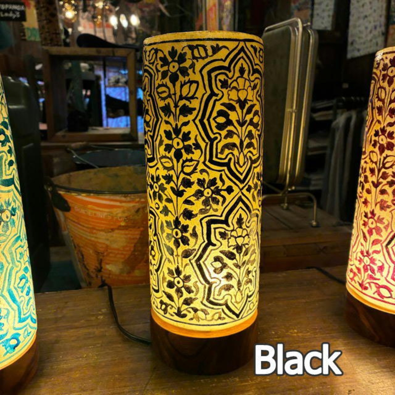Pakistan Camel Lamp Tube 3color - Turquoise Brown Black / パキスタン キャメルランプ チューブ型 全3色 ターコイズ ブラウン ブラック ラクダ デスクランプ 間接照明 ライト 置き型 オリエンタル  ギフト プレゼント