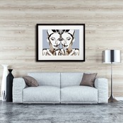 Iron Woman Audrey II - blue｜静寂と強さを纏う未来的エレガンスアート｜知性と美を描くモダンポスターA3ポスター