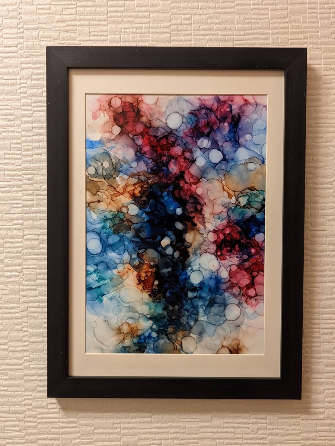 (F6号）千日海「月と太陽が二人を包む」真作/肉筆/表裏にサイン有り/油彩 真作】F6 千日海【月と太陽が二人を包む】 gallery購入