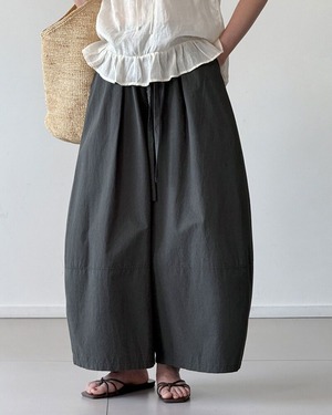 ドローストリングウエストワイドパンツ 2color A1044
