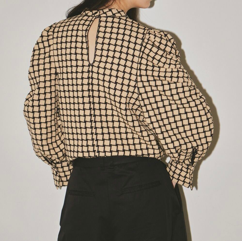 トップス Todayful Openshoulder Jacquard Blouse TODAYFUL Openshoulder Jacquard Blouse