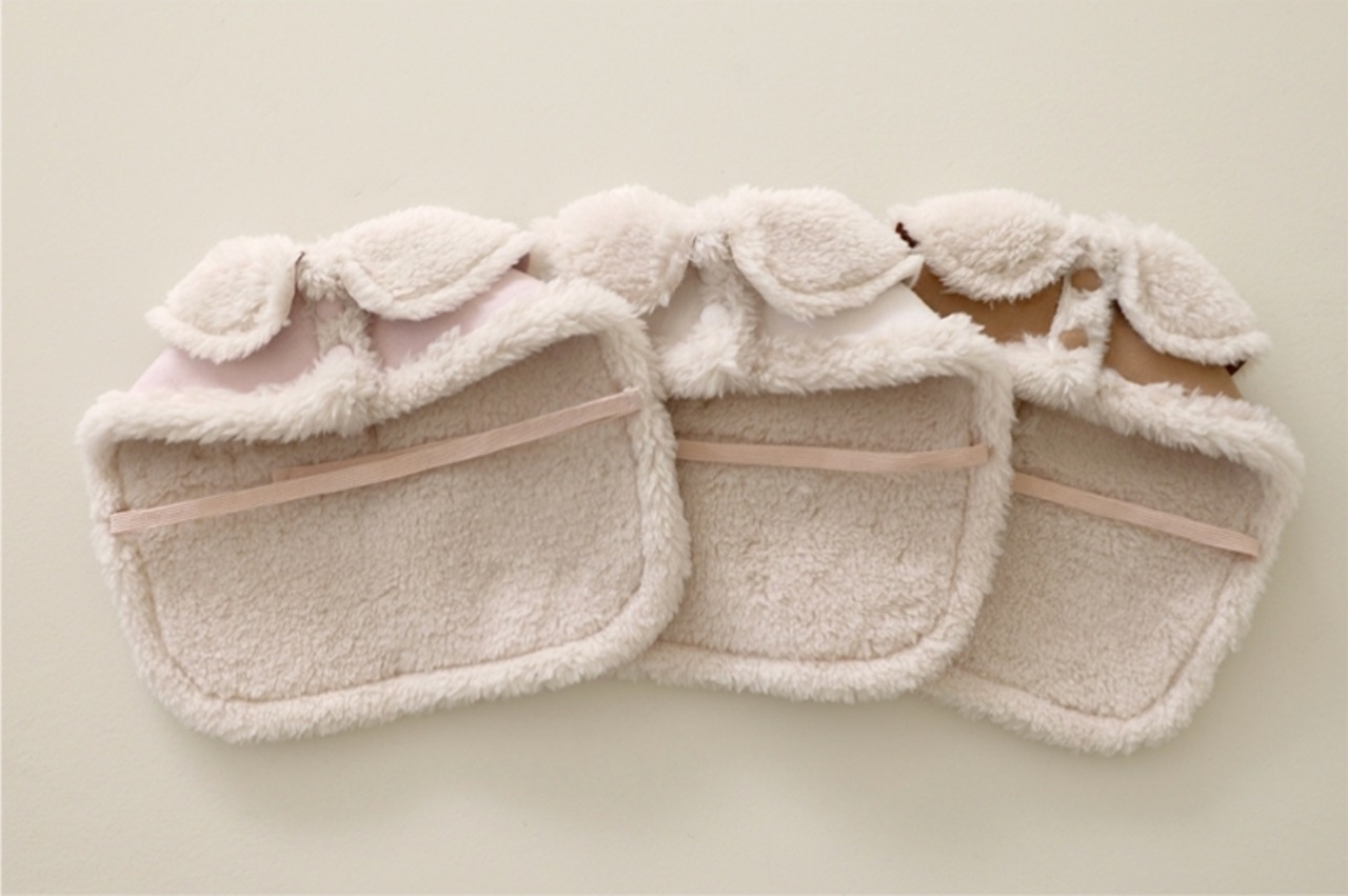 即納【near by us】シアリングポンチョ ベージュ