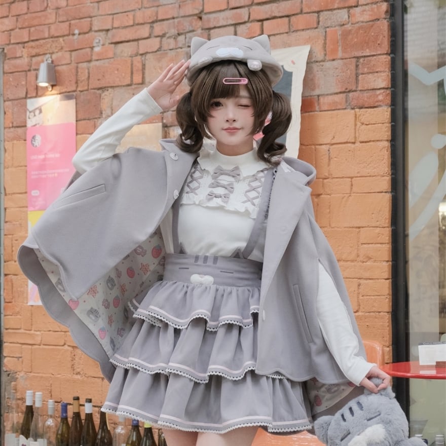 ゆめかわいい 猫探偵 4点 セットアップ 甘ロリイベント衣装｜SEASONZ