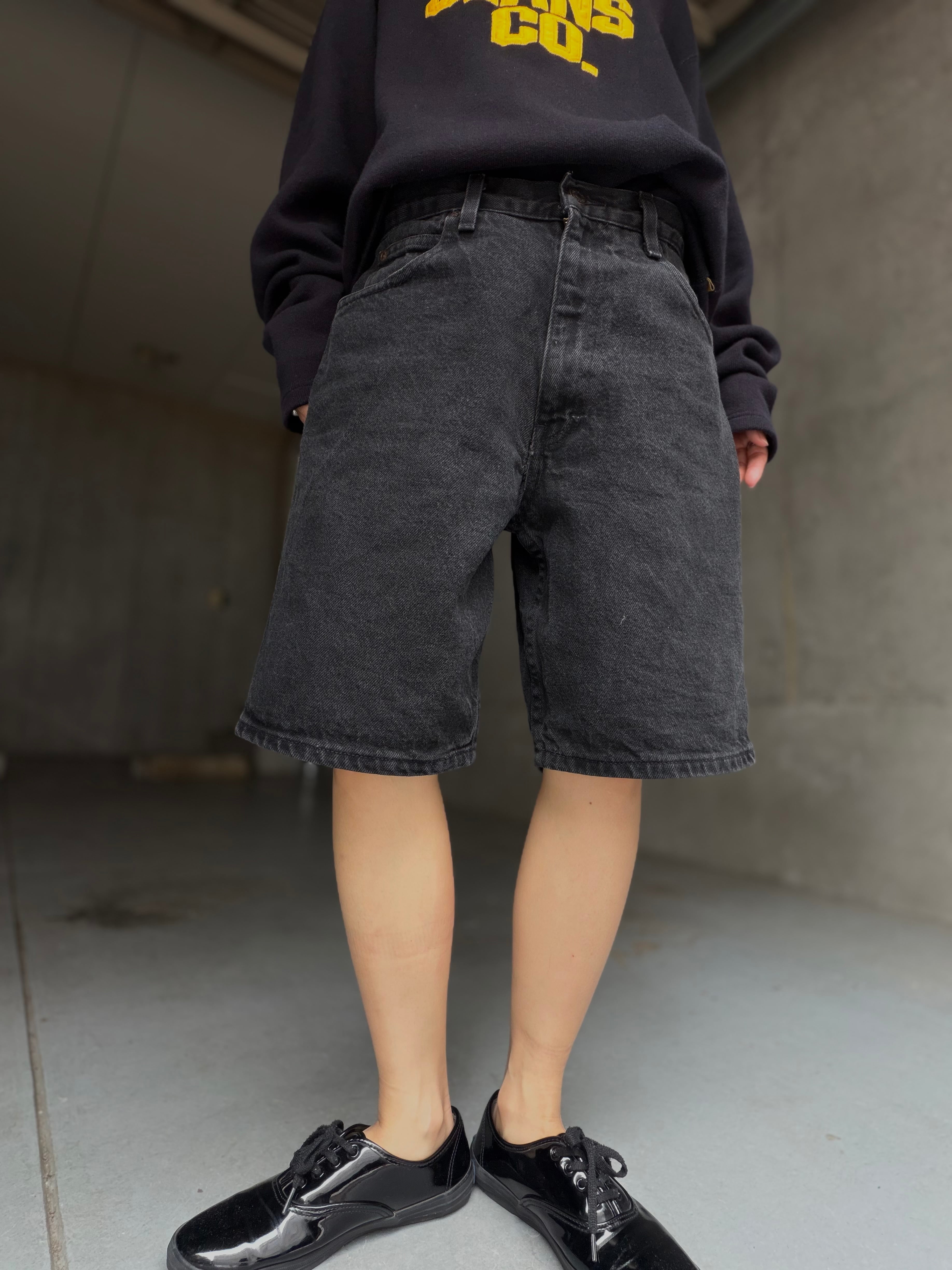 (PT1100)00’s CHEROKEE black denim shorts made in Mexico