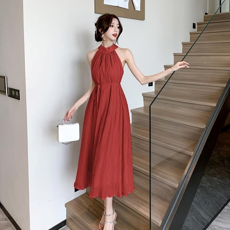 ワンピース ロングワンピース ノースリーブ レディース ドレス