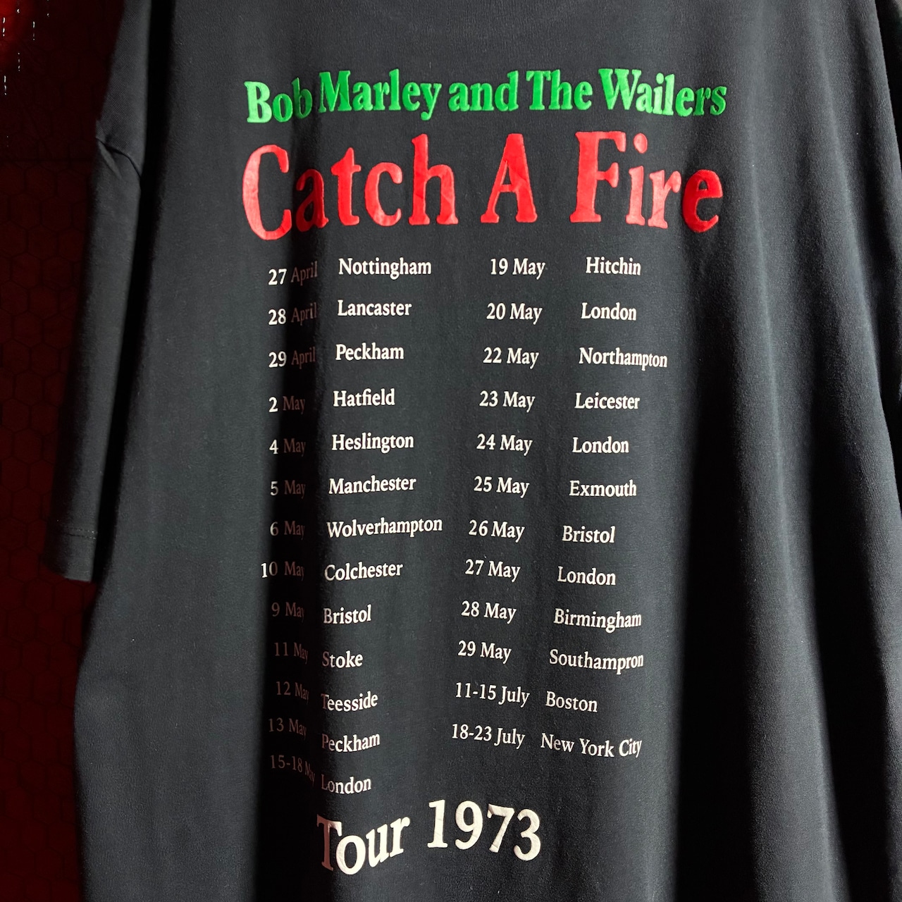 ZION BOB MARLEY Tour 1973 グラフィックTee ボブマーリー