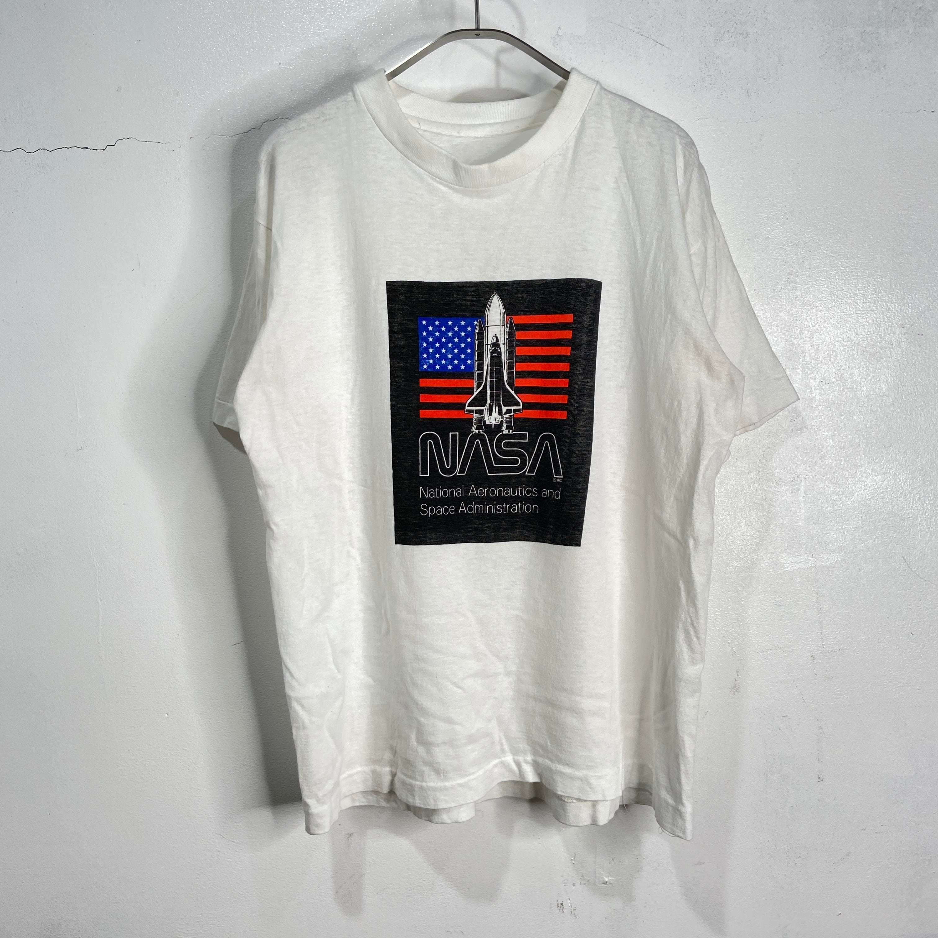 90s NASA ナサ プリントTシャツ スペースシャトル 白 L 80s | 古着屋 Uan