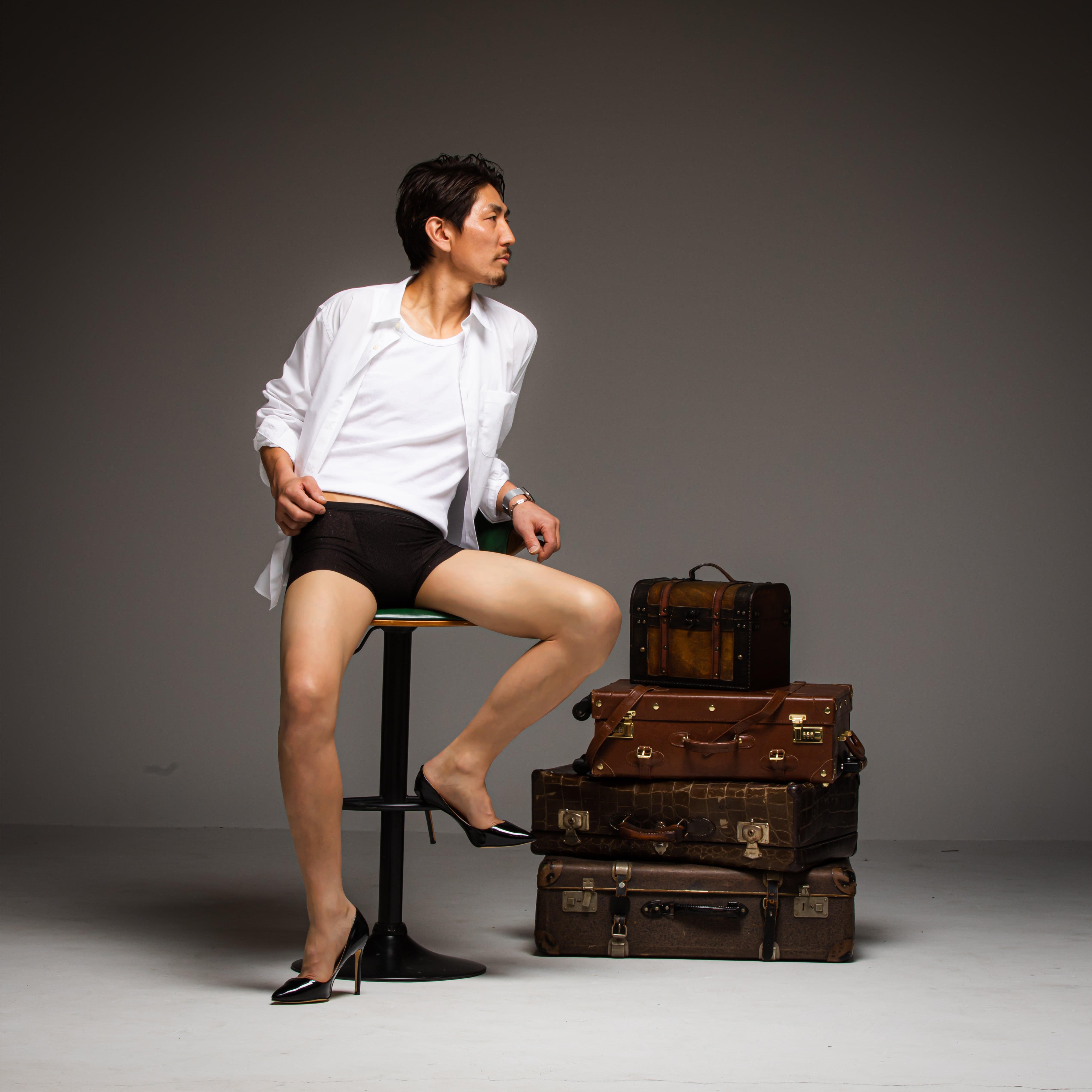 SOU lace ボクサーパンツ ブラック | LACEPA