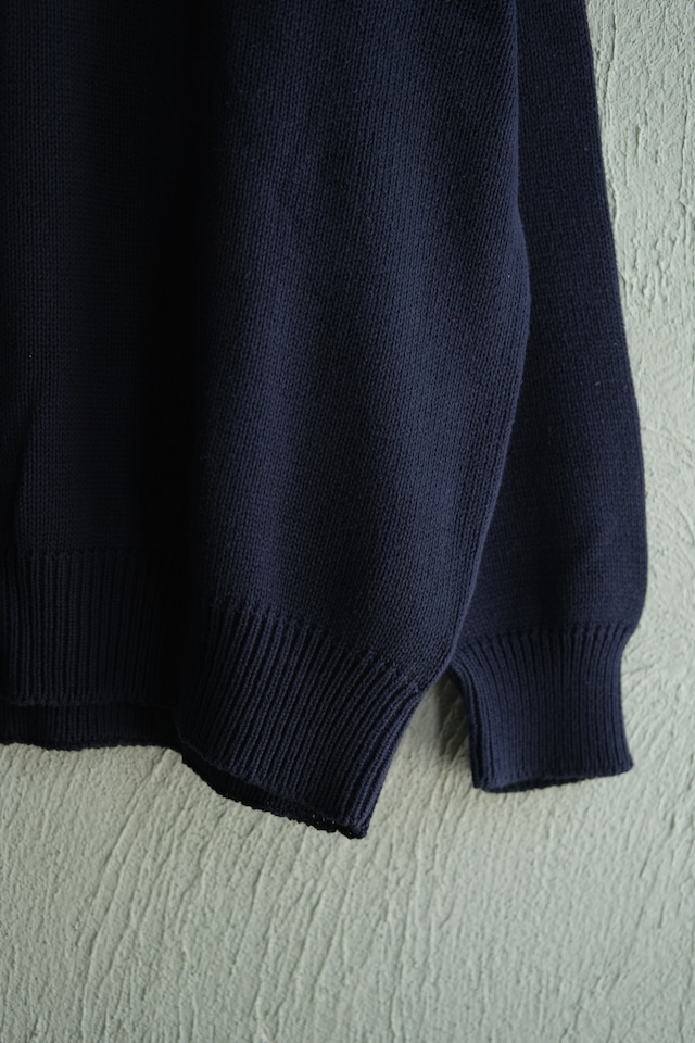 Utah／80's "Eddie Bauer" cotton knit／navy