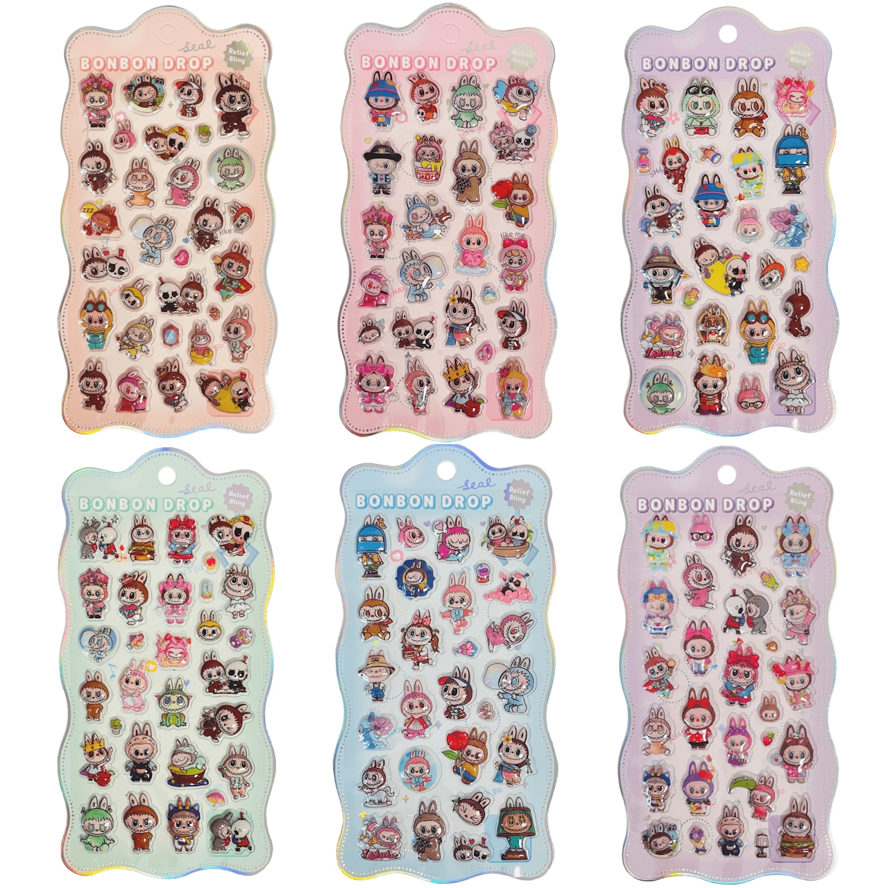 ラブブ ボンボンドロップ シール (全6種) | 901SHOP - 雑貨や小物の