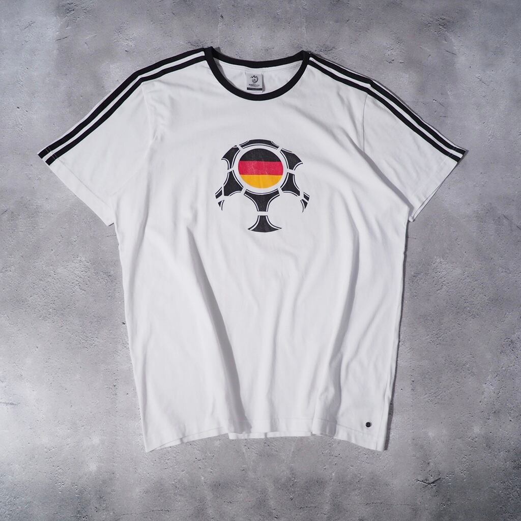 adidas german soccer ball printed ringer Tee (UEFA EURO 2008)