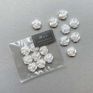 〈再入荷〉薔薇パールカボションパック（12mm/8p）