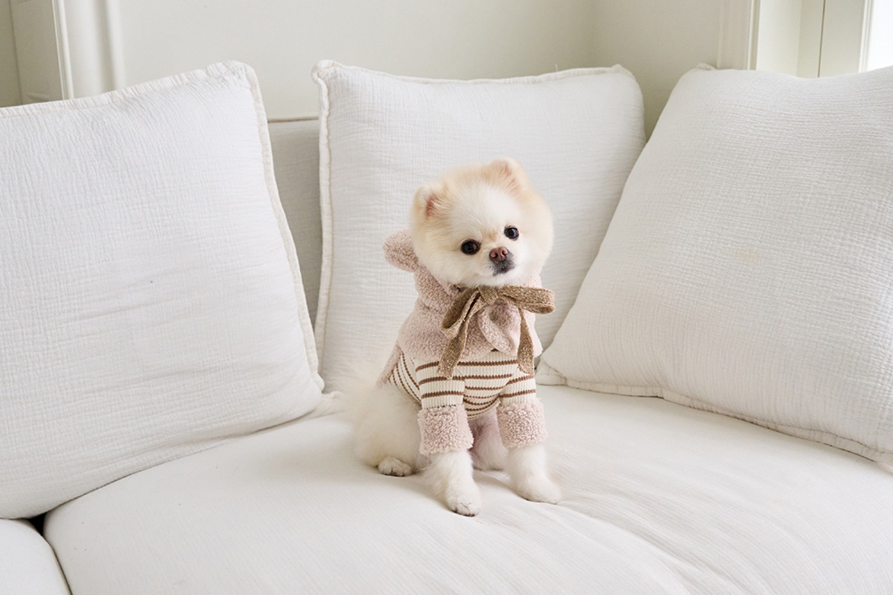 即納【mabellefifi】ポグルフードケープ  beige