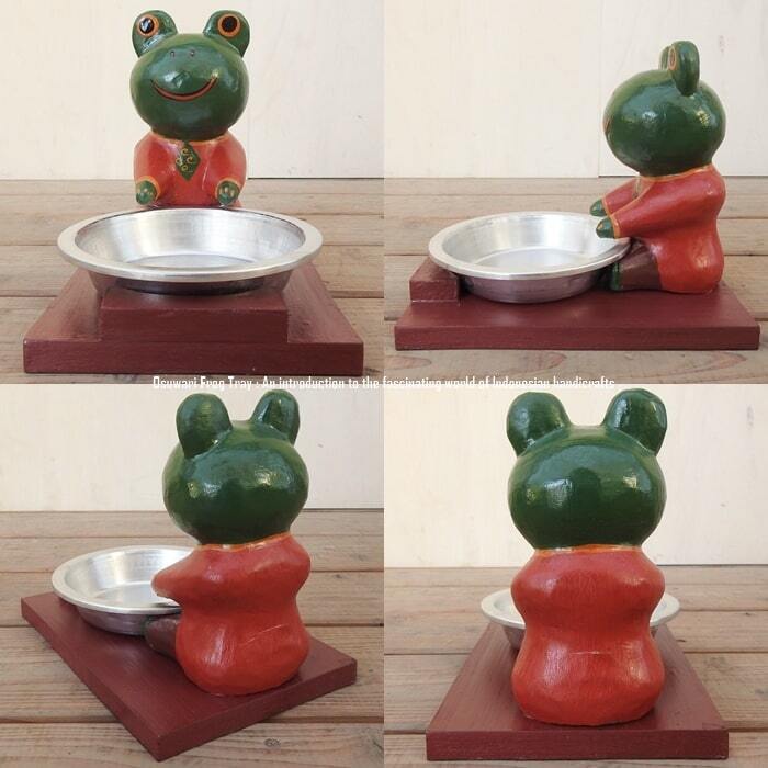 お座りカエル 餌入れ フードボール キャットフード トレー 蛙 エサ入れ