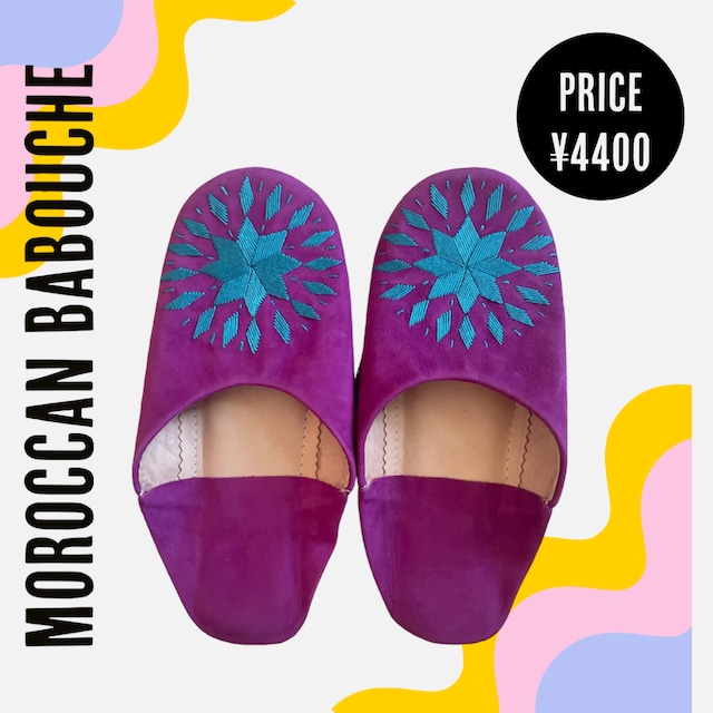 Moroccan babouche purple