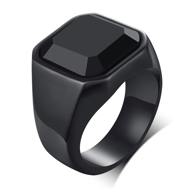 【TR2763】Blackstone Stainless Steel Ring