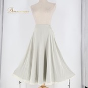 社交ダンス 衣装 スカート ホワイト系 Chacott チャコット 日本製 白 無地 シンプル 練習 レッスン 透け感 上品 かわいい ダンス衣装 イベント ステージ パーティー スリット 軽やか グレイ系