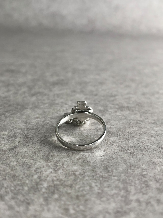 Christian Dior クリスチャン ディオール 指輪 10号 シルバー ロゴ ハート リング vintage ヴィンテージ オールド hh6gcv