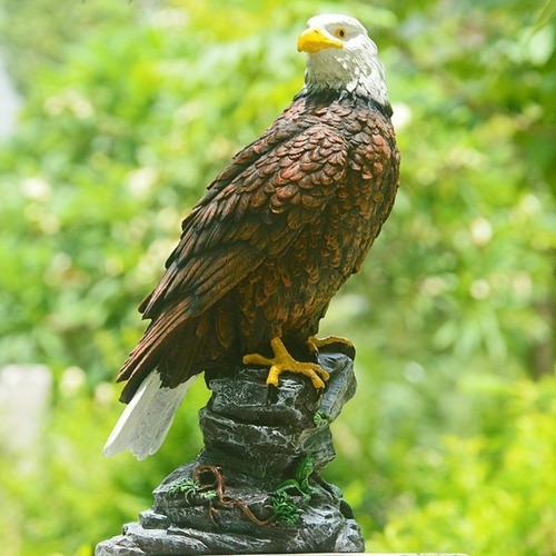 鷲 置物 ハクトウワシ鳥像 ２色展開 アウトドア ガーデンレジンクラフト