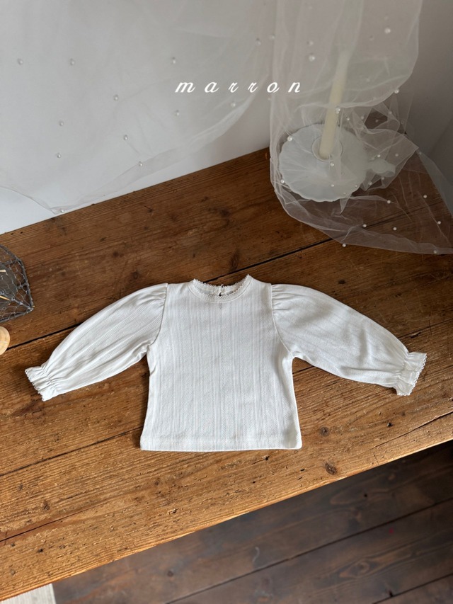 即納⌇jelly eyelet T / marron