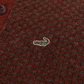 Crocodile クロコダイル ボタンモック ニット セーター サイズ M /テラコッタ系×グレー/メンズ