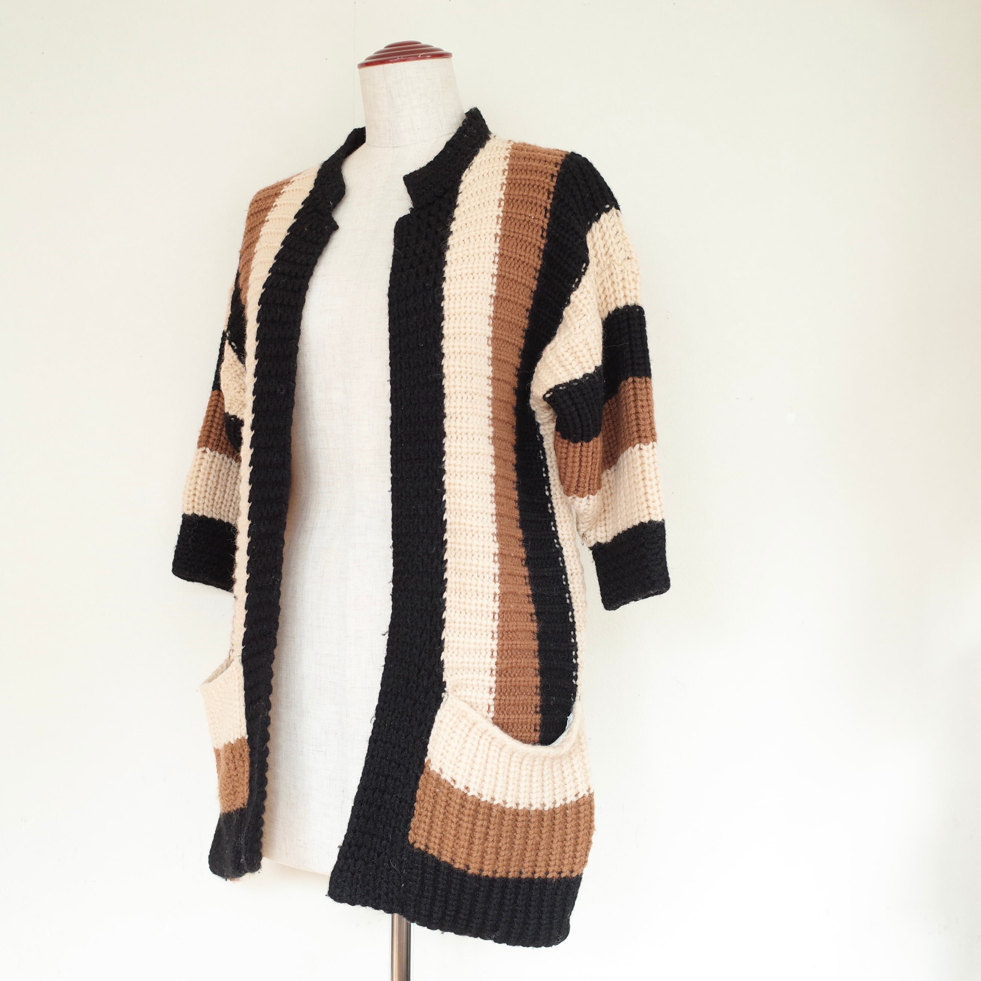 Long knit cardigan