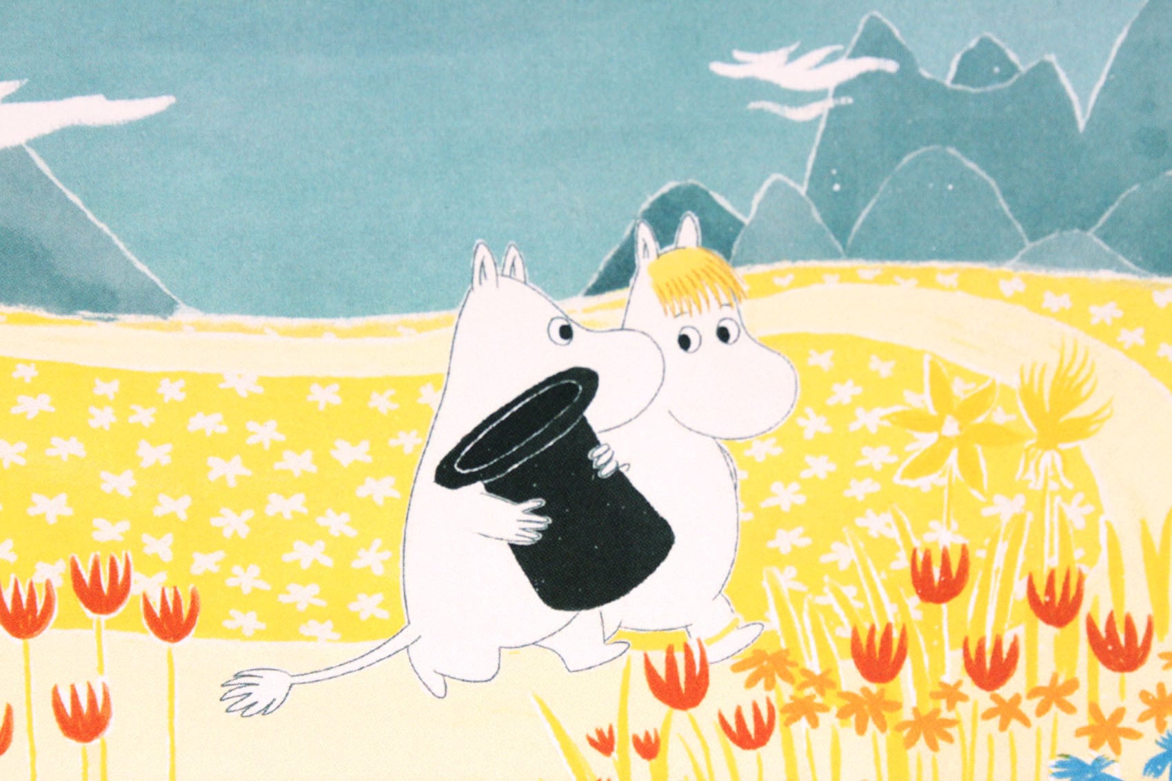 ムーミン 北欧 Postery 「ムーミン谷の夏」送料無料 フレーム 展示用フック付アートポスター 絵画 インテリア アート