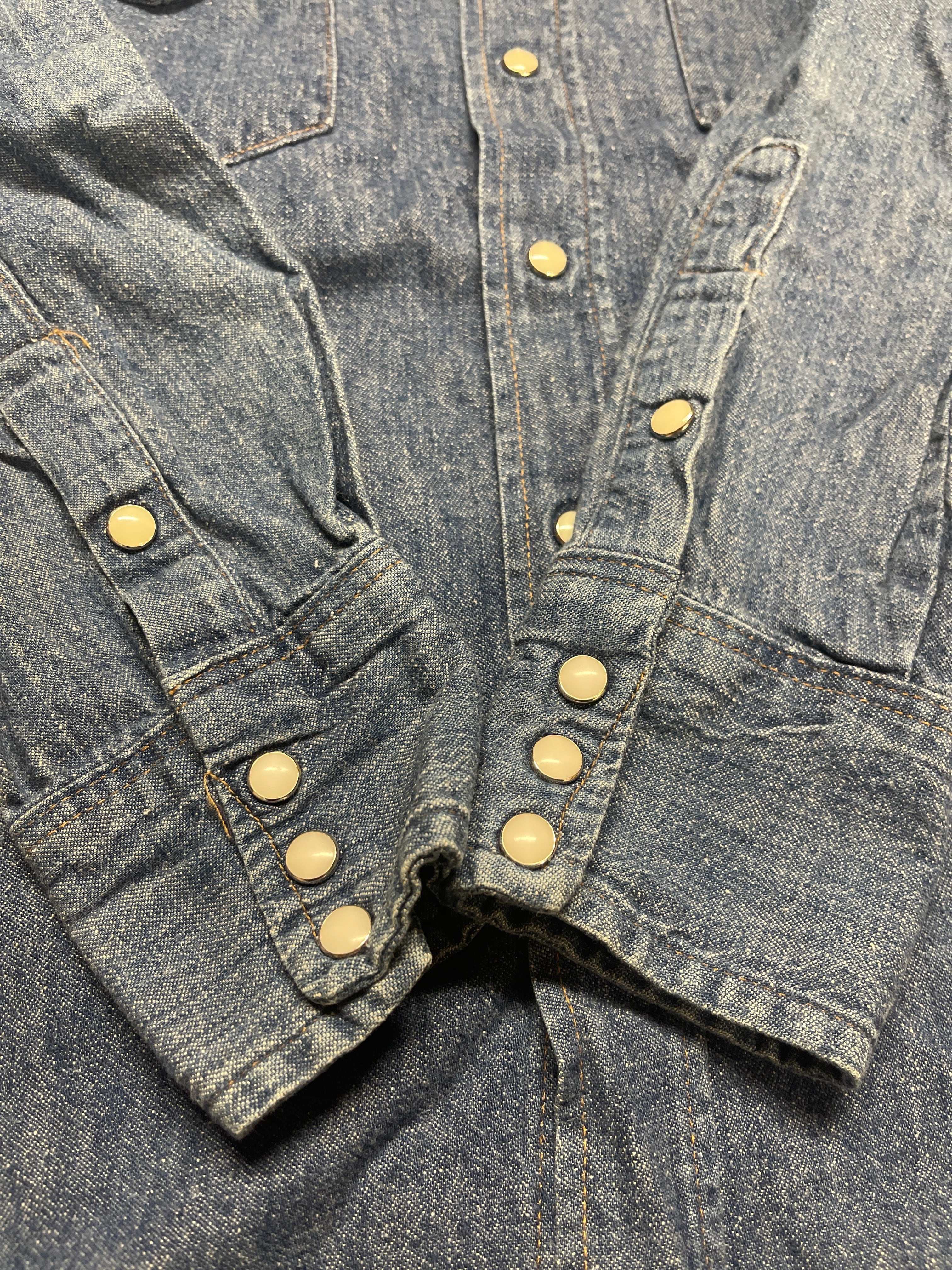 2562 70s M MAVERICK BLUE BELL DENIM WESTERN SHIRTS ヴィンテージ