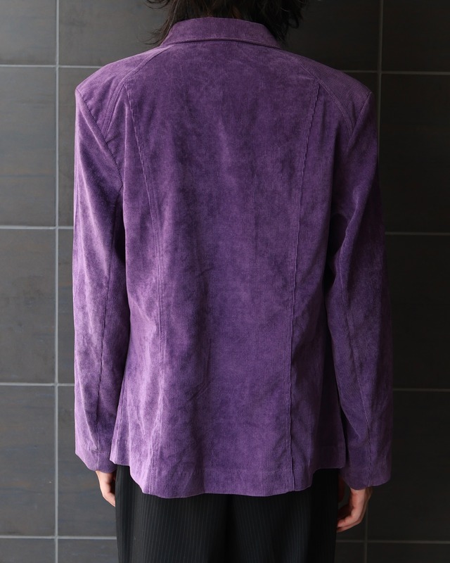 Corduroy zip blouson