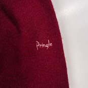 70s 80s Pringle プリングル スコットランド製 ウールニットセーター XL~程度 /メンズ/ボルドーレッド系/ビンテージ