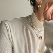 ［ stainless necklace ］two balls