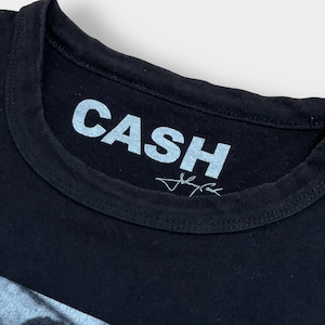 【JOHNNY CASH】ジョニー・キャッシュ フォトプリント 音楽 ミュージシャン オフィシャル Tシャツ M US古着