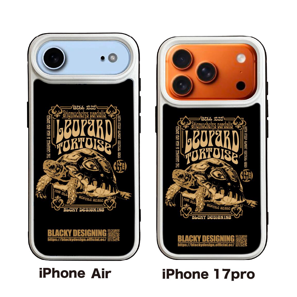 ヒョウモンリクガメ強化ガラス製iPhoneケース(送料無料) | Blacky