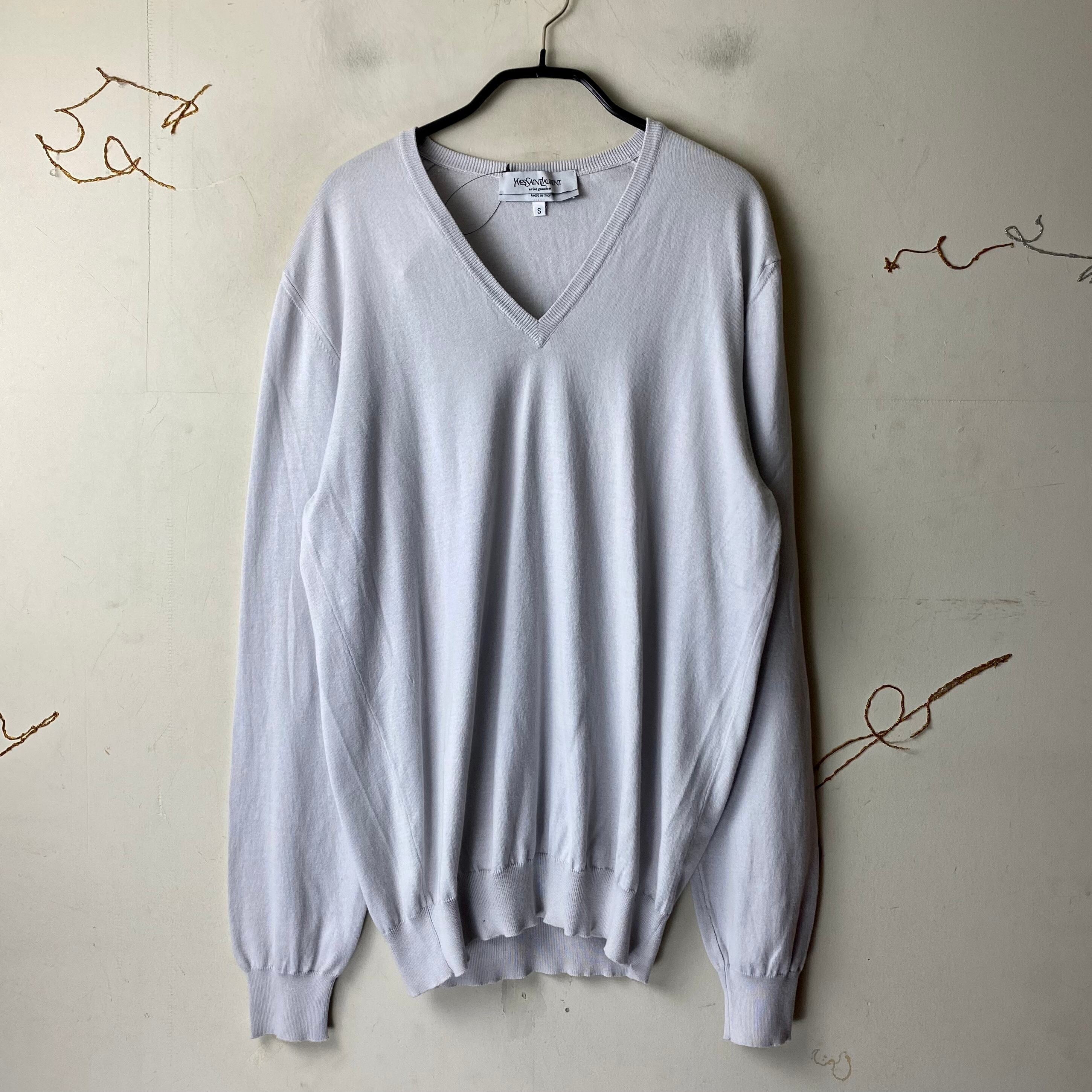 YVES SAINT LAURENT RIVE GAUCHE cotton knit sweater | NOIR ONLINE