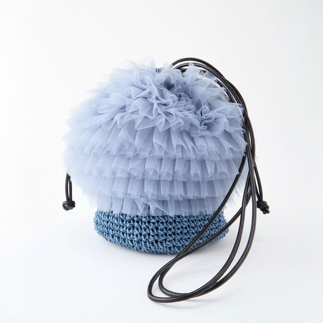 tulle straw bag ... 5color