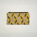 Ashi｜亜紙 Flat Pouch M＊Yellow Champey プルメリア柄 紙ポーチ バナナ ハンドメイド