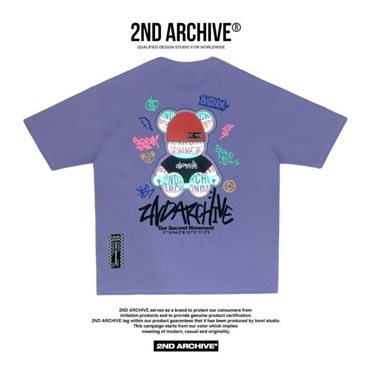 2ND009 2NDARCHIVE Tシャツ 韓国ファッション オーバーサイズ ユニセックス