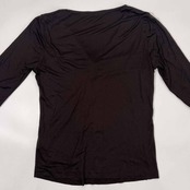 BURBERRY LONDON バーバリー Vネック デザイン Tシャツ カットソー 2/ダークブラウン レディース