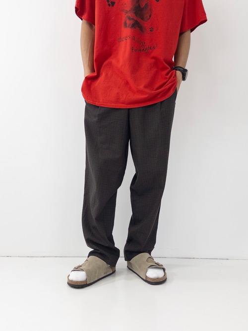 EURO German check pattern wool blend slacks