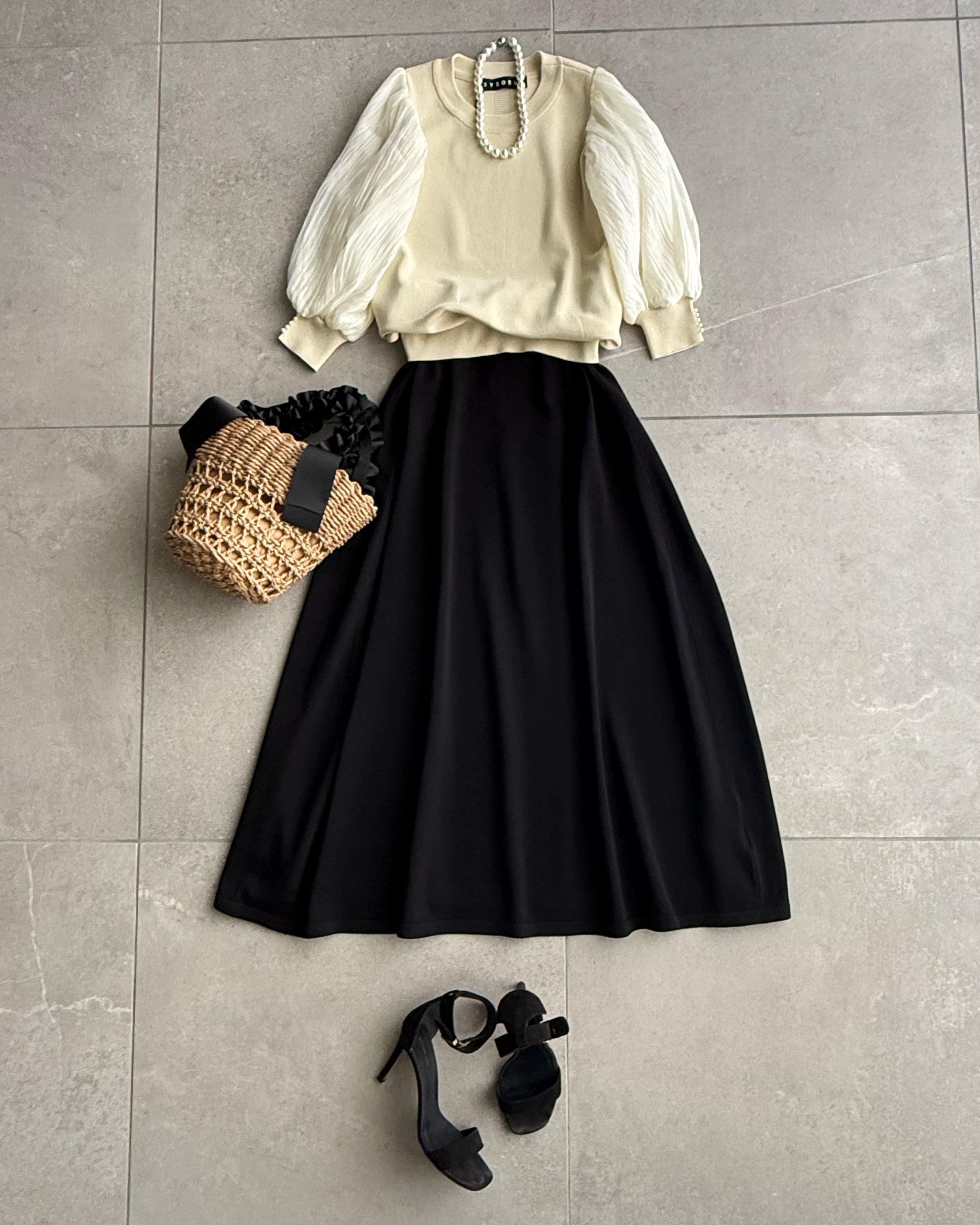 SYSORUS × akko3839 ストレッチニットロングスカート 821232 | SYSORUS