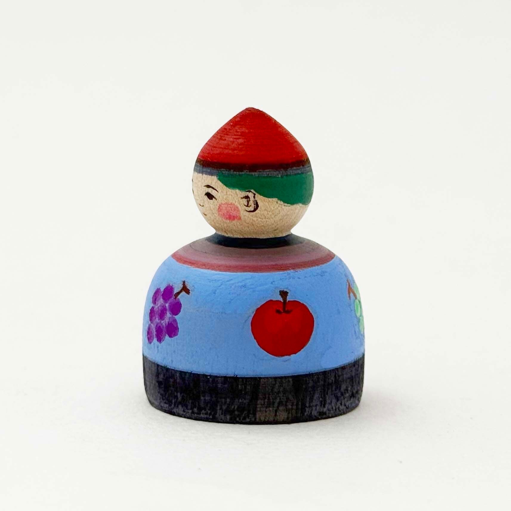 新型フルーツこけし / 笹原綾工人（青）