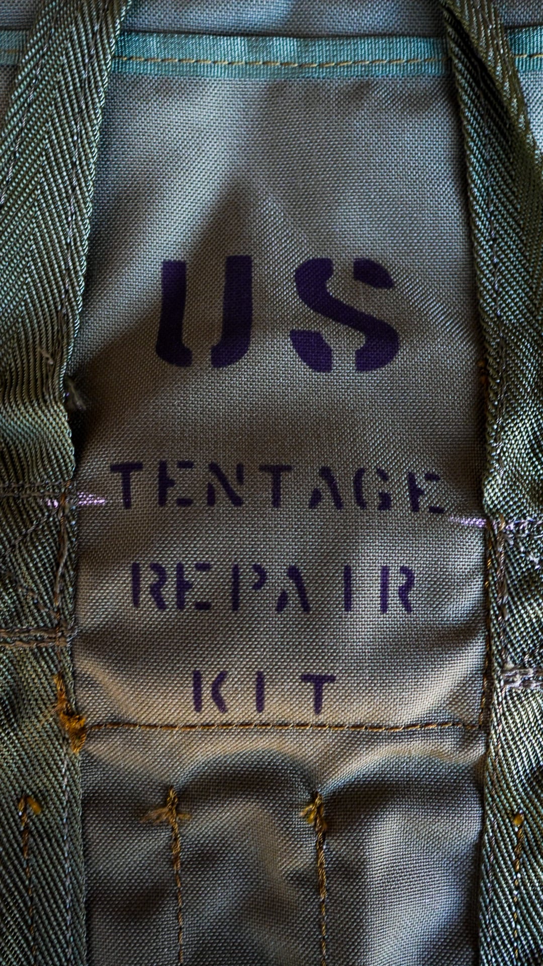 DEADSTOCK / 2011】アメリカ軍 テント リペア キット バッグ 《デッド