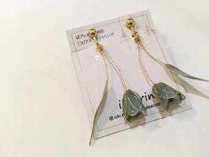 【ピアス変更可能】ichi.rin チューリップイヤリング