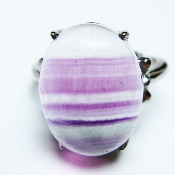 フローライト リング 蛍石 指輪 フリーサイズ 15号 一点物 メール便可 [M便 1/20] 115-7036