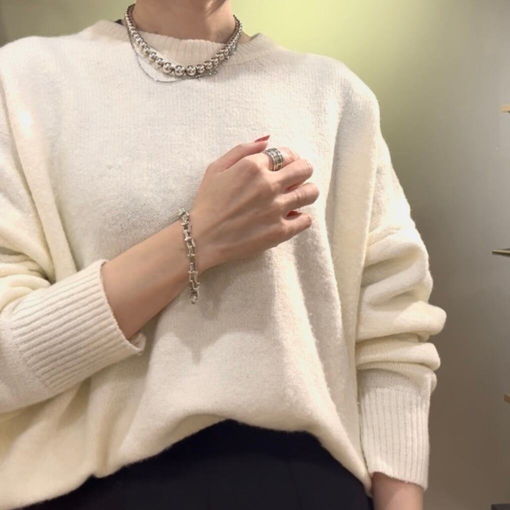 激レア【TIFFANY&CO. 】2333 ボリューム 重厚感Tモチーフ リンク