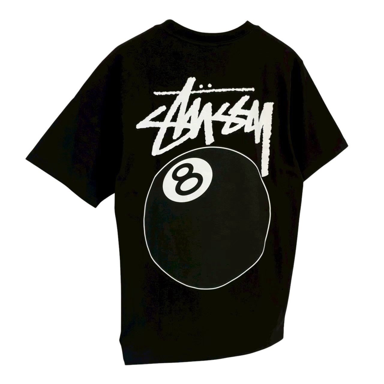 stussy ステューシー Tシャツ L バックロゴ プリント 8ボール エイト