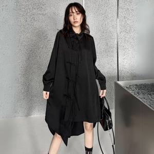 チャイナドレス風ボタンシャツワンピース　R0192