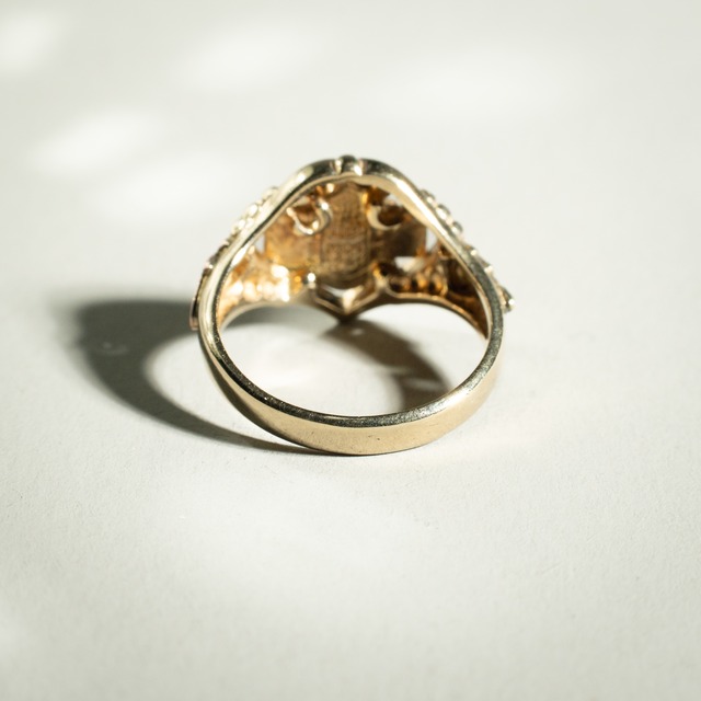 Official Harley Davidson Vintage Gold Crown Heart Ring