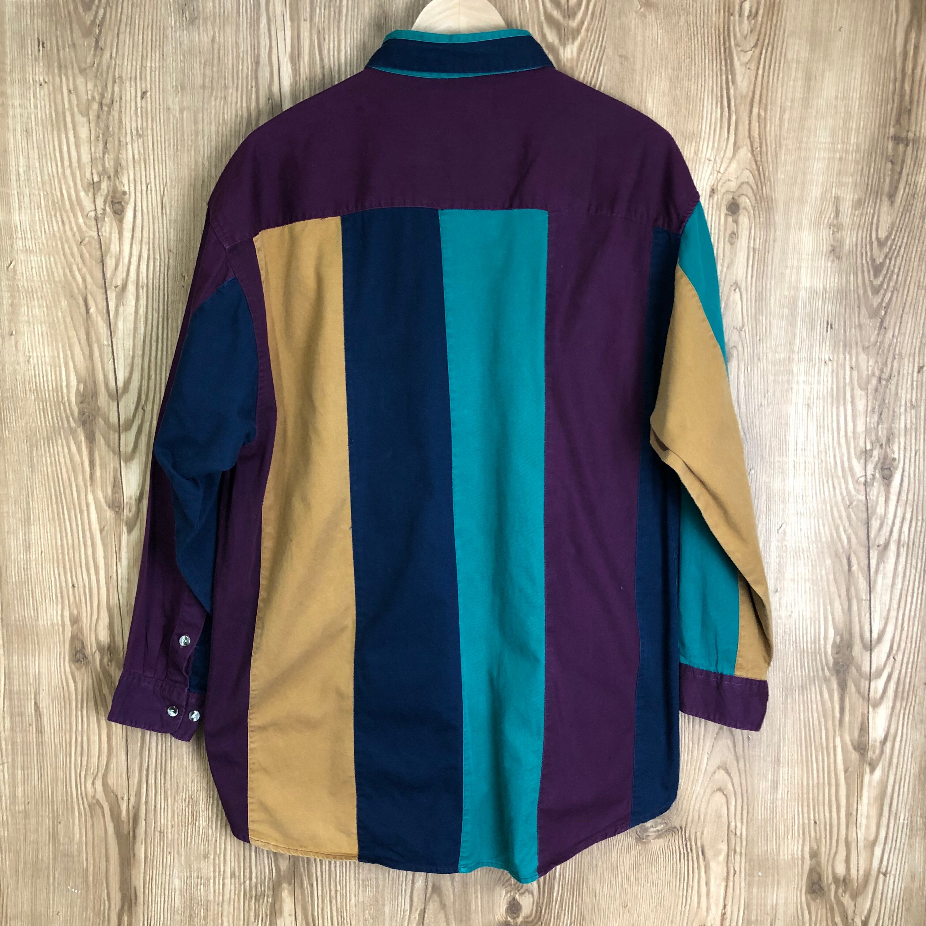 90s VINTAGE HUNTING HORN クレイジーパターン ボタンダウン