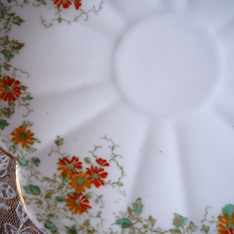 英国Shelley（シェリー） オレンジ・デイジー柄 トリオA カップ